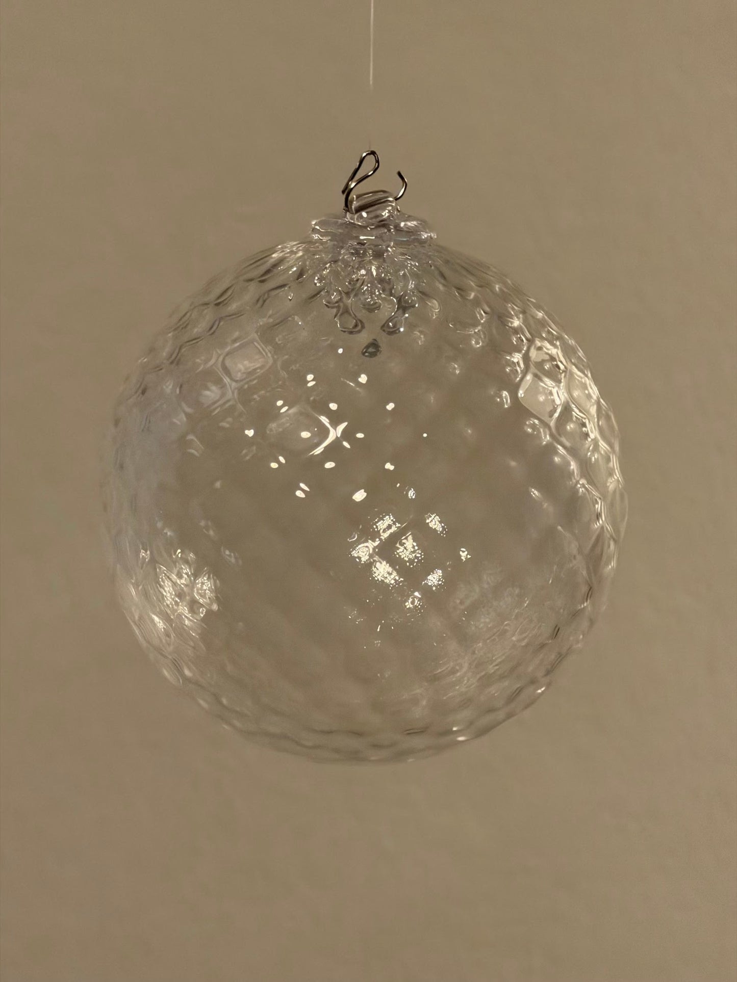 Boule de Noël — verre soufflé, cristal