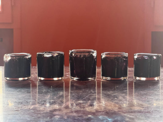 Bougeoir en verre soufflé · noir