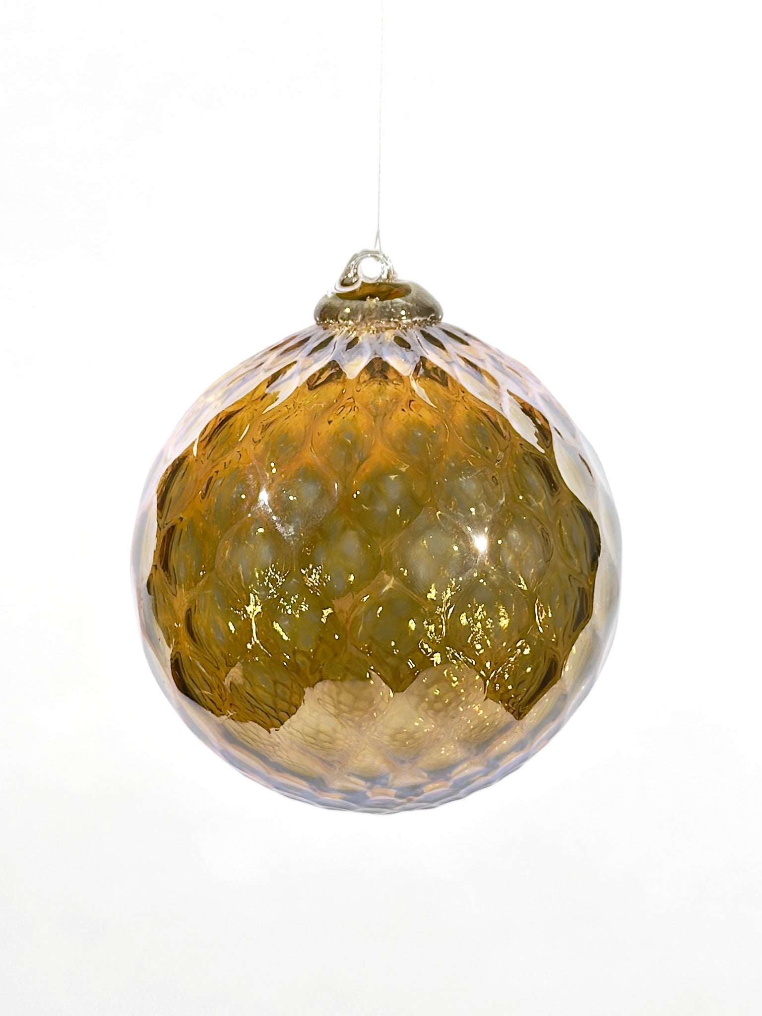 Boule de Noël en verre soufflé · fumé ambré · Léon & Ulysse